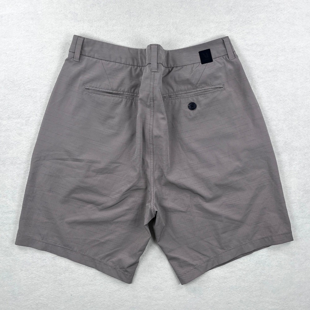 Vuori Shorts Mens 34 Grey Micro Stripe Performance Stretch V399 Chino 7.5"